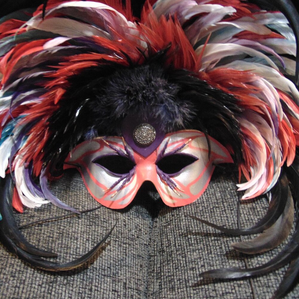 large  mask feathers